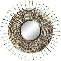 BRICOMARTEAU Miroir Mural DKD Home Decor Fer Bois MDF (81 X 81 X 11 Cm)