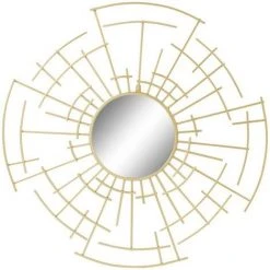 BRICOMARTEAU Miroir Mural DKD Home Decor Métal (90 X 2 X 90 Cm)