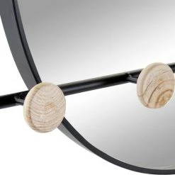 BRICOMARTEAU Portemanteau DKD Home Decor Marron Noir Fer Miroir (61 X 8 X 58 Cm) -Miroir Soldes Boutique 65924859 3