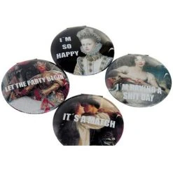 BRICOMARTEAU Miroir De Poche DKD Home Decor Aluminium (4 Pcs) -Miroir Soldes Boutique 65925115 4