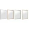 BRICOMARTEAU Miroir Mural DKD Home Decor Verre Rose Vert Polystyrène (60 X 2 X 86 Cm) (4 Pcs) -Miroir Soldes Boutique 65925887 1