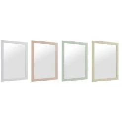 BRICOMARTEAU Miroir Mural DKD Home Decor Verre Rose Vert Polystyrène (60 X 2 X 86 Cm) (4 Pcs)