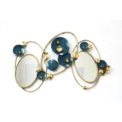 BRICOMARTEAU Décoration Murale DKD Home Decor Miroir Doré Métal Vert (123 X 6.4 X 78 Cm) 3 BRICOMARTEAU Décoration Murale DKD Home Decor Miroir Doré Métal Vert (123 X 6.4 X 78 Cm)