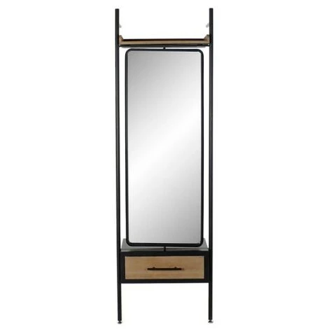 BRICOMARTEAU Miroir Sur Pied DKD Home Decor Noir Bois Métal Verre (58 X 30 X 191 Cm) 3 BRICOMARTEAU Miroir Sur Pied DKD Home Decor Noir Bois Métal Verre (58 X 30 X 191 Cm)