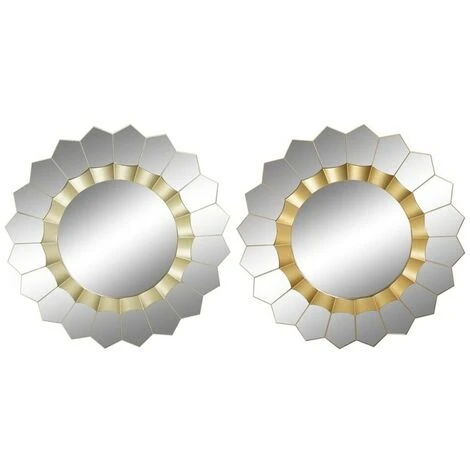 BRICOMARTEAU Miroir Mural DKD Home Decor Miroir Champagne Doré Polypropylène (55 X 2 X 55 Cm) (2 Pcs) 3 BRICOMARTEAU Miroir Mural DKD Home Decor Miroir Champagne Doré Polypropylène (55 X 2 X 55 Cm) (2 Pcs)