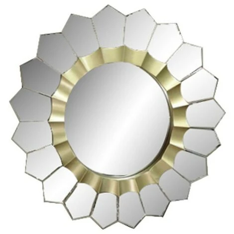 BRICOMARTEAU Miroir Mural DKD Home Decor Miroir Champagne Doré Polypropylène (55 X 2 X 55 Cm) (2 Pcs) 5 BRICOMARTEAU Miroir Mural DKD Home Decor Miroir Champagne Doré Polypropylène (55 X 2 X 55 Cm) (2 Pcs) – Image 3