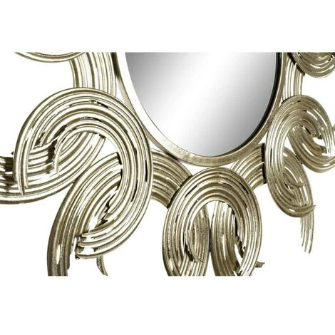 BRICOMARTEAU Miroir Mural DKD Home Decor Miroir Doré Métal (96.5 X 3.8 X 96 Cm) 4 BRICOMARTEAU Miroir Mural DKD Home Decor Miroir Doré Métal (96.5 X 3.8 X 96 Cm) – Image 2