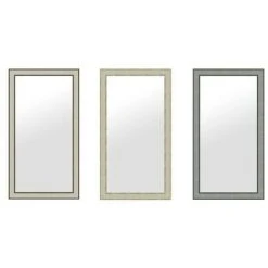 BRICOMARTEAU Miroir Mural DKD Home Decor Verre Gris Beige Polystyrène (36 X 2 X 66 Cm) (3 Pcs)