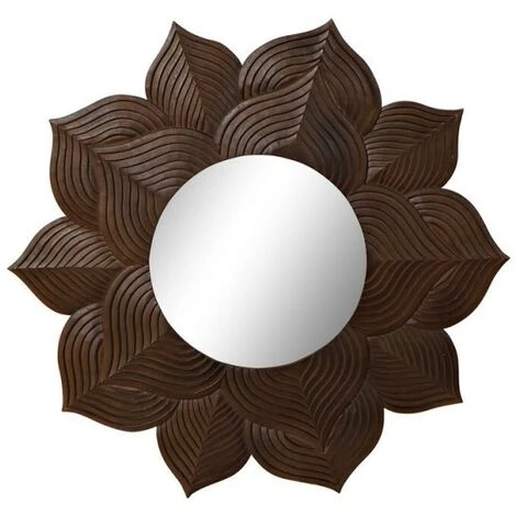 BRICOMARTEAU Miroir Mural DKD Home Decor Blanc Verre Bois MDF (90 X 2.5 X 90 Cm) 3 BRICOMARTEAU Miroir Mural DKD Home Decor Blanc Verre Bois MDF (90 X 2.5 X 90 Cm)