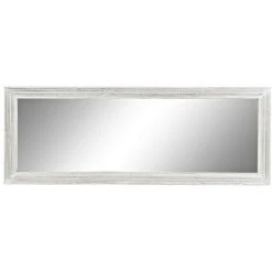 BRICOMARTEAU Miroir Mural DKD Home Decor Verre Blanc Bois MDF (160 X 2.5 X 60 Cm)