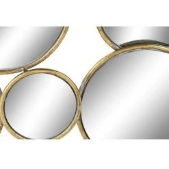 BRICOMARTEAU Miroir DKD Home Decor Métal Cercles Doré (101 X 5 X 46 Cm) -Miroir Soldes Boutique 65926150 2