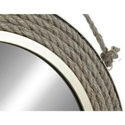 BRICOMARTEAU Miroir Mural DKD Home Decor Marron Métal Verre Corde Doré (46 X 2 X 46 Cm) -Miroir Soldes Boutique 65926196 3