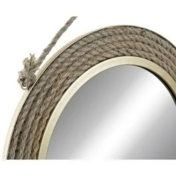 BRICOMARTEAU Miroir Mural DKD Home Decor Marron Métal Verre Corde Doré (46 X 2 X 46 Cm) -Miroir Soldes Boutique 65926196 4