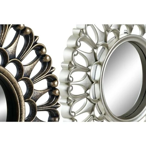 BRICOMARTEAU Miroir Mural DKD Home Decor Polypropylène (PP) (2 Pcs) (3 Pcs) (25 X 2 X 25 Cm) 5 BRICOMARTEAU Miroir Mural DKD Home Decor Polypropylène (PP) (2 Pcs) (3 Pcs) (25 X 2 X 25 Cm) – Image 3