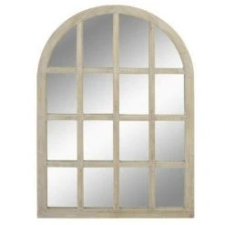 BRICOMARTEAU Miroir Mural DKD Home Decor Verre Bois De Paulownia (66 X 2 X 96 Cm)