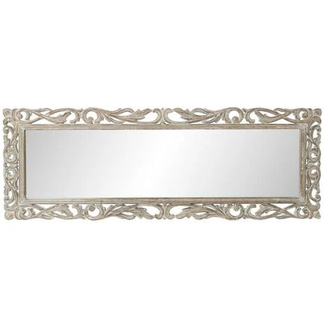 BRICOMARTEAU Miroir Mural DKD Home Decor Blanc Bois De Manguier (153 X 3 X 52 Cm) 3 BRICOMARTEAU Miroir Mural DKD Home Decor Blanc Bois De Manguier (153 X 3 X 52 Cm)