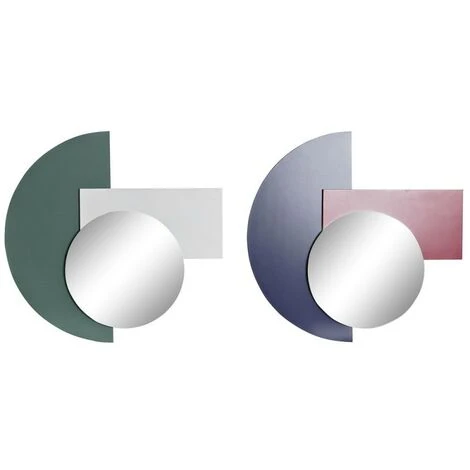 BRICOMARTEAU Miroir Mural DKD Home Decor Bleu Blanc Rouge Turquoise Bois MDF (2 Pcs) (46.5 X 2.5 X 45 Cm) 3 BRICOMARTEAU Miroir Mural DKD Home Decor Bleu Blanc Rouge Turquoise Bois MDF (2 Pcs) (46.5 X 2.5 X 45 Cm)