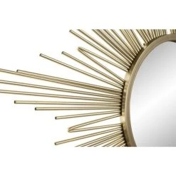 BRICOMARTEAU Miroir Mural DKD Home Decor Miroir Doré Métal Bois MDF (92 X 5 X 92 Cm) 5 BRICOMARTEAU Miroir Mural DKD Home Decor Miroir Doré Métal Bois MDF (92 X 5 X 92 Cm) -Miroir Soldes Boutique 65926275 2