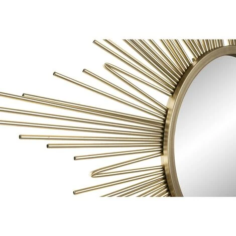 BRICOMARTEAU Miroir Mural DKD Home Decor Miroir Doré Métal Bois MDF (92 X 5 X 92 Cm) 4 BRICOMARTEAU Miroir Mural DKD Home Decor Miroir Doré Métal Bois MDF (92 X 5 X 92 Cm) – Image 2