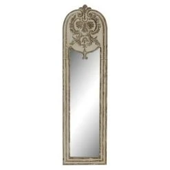 BRICOMARTEAU Miroir Mural DKD Home Decor Miroir Sapin Blanc (38 X 3 X 136.5 Cm)