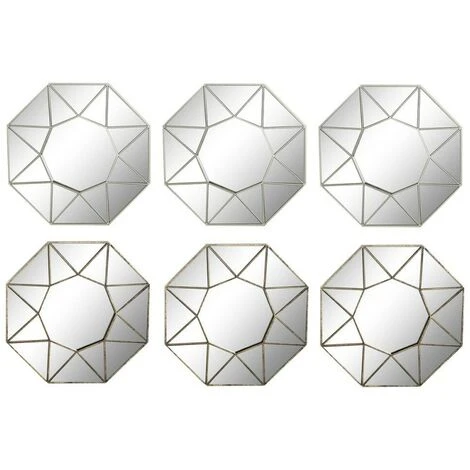 BRICOMARTEAU Miroir Mural DKD Home Decor Miroir Champagne Cuivré Clair Polypropylène (25 X 2 X 25 Cm) (2 Pcs) 3 BRICOMARTEAU Miroir Mural DKD Home Decor Miroir Champagne Cuivré Clair Polypropylène (25 X 2 X 25 Cm) (2 Pcs)