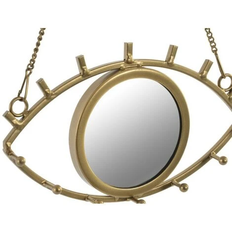 BRICOMARTEAU Miroir Mural DKD Home Decor Miroir Doré Polypropylène (23.5 X 3 X 36 Cm) 4 BRICOMARTEAU Miroir Mural DKD Home Decor Miroir Doré Polypropylène (23.5 X 3 X 36 Cm) – Image 2