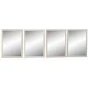 BRICOMARTEAU Miroir Mural DKD Home Decor Verre Beige Rose Vert Polystyrène (56 X 2 X 76 Cm) (4 Pcs) -Miroir Soldes Boutique 65926356 1