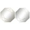 BRICOMARTEAU Miroir Mural DKD Home Decor Miroir Champagne Doré Polypropylène (59 X 2.5 X 59 Cm) (2 Pcs)