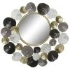 BRICOMARTEAU Miroir Mural DKD Home Decor Noir Métal Doré (67.3 X 6.5 X 67.3 Cm) -Miroir Soldes Boutique 65926386 1