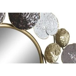 BRICOMARTEAU Miroir Mural DKD Home Decor Noir Métal Doré (67.3 X 6.5 X 67.3 Cm) -Miroir Soldes Boutique 65926386 2