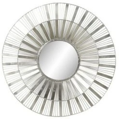 BRICOMARTEAU Miroir Mural DKD Home Decor Argent Verre Fer (81 X 8 X 81 Cm)