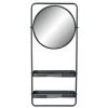 BRICOMARTEAU Etagère De Salle De Bains DKD Home Decor Noir Métal Miroir (55 X 20 X 120 Cm) -Miroir Soldes Boutique 65926392 1