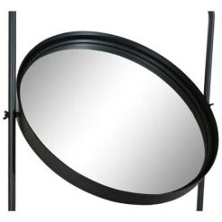 BRICOMARTEAU Etagère De Salle De Bains DKD Home Decor Noir Métal Miroir (55 X 20 X 120 Cm) -Miroir Soldes Boutique 65926392 2
