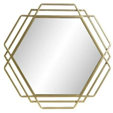 BRICOMARTEAU Miroir Mural DKD Home Decor Miroir Doré Métal (39 X 2 X 39 Cm) 3 BRICOMARTEAU Miroir Mural DKD Home Decor Miroir Doré Métal (39 X 2 X 39 Cm)