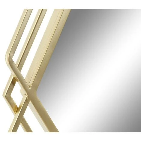 BRICOMARTEAU Miroir Mural DKD Home Decor Miroir Doré Métal (39 X 2 X 39 Cm) 4 BRICOMARTEAU Miroir Mural DKD Home Decor Miroir Doré Métal (39 X 2 X 39 Cm) – Image 2