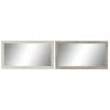 BRICOMARTEAU Miroir Mural DKD Home Decor Blanc Verre Polystyrène (2 Pcs) (36 X 2 X 66 Cm)