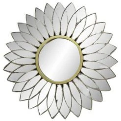 BRICOMARTEAU Miroir Mural DKD Home Decor Champagne Doré Polypropylène (55 X 2.2 X 55 Cm) (2 Pcs) -Miroir Soldes Boutique 65926418 3