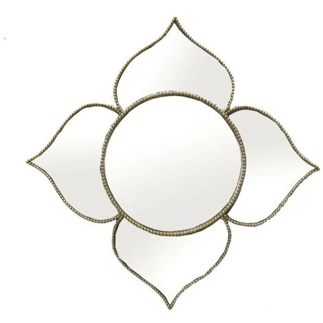 BRICOMARTEAU Miroir Mural DKD Home Decor Verre Doré Résine (38 X 1.5 X 38 Cm) 3 BRICOMARTEAU Miroir Mural DKD Home Decor Verre Doré Résine (38 X 1.5 X 38 Cm)