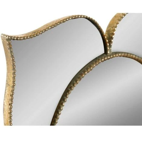 BRICOMARTEAU Miroir Mural DKD Home Decor Verre Doré Résine (38 X 1.5 X 38 Cm) 4 BRICOMARTEAU Miroir Mural DKD Home Decor Verre Doré Résine (38 X 1.5 X 38 Cm) – Image 2