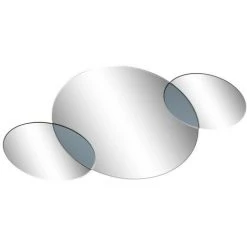 BRICOMARTEAU Miroir Mural DKD Home Decor Verre Cercles (131 X 2 X 61 Cm)