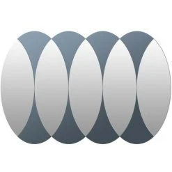 BRICOMARTEAU Miroir Mural DKD Home Decor Verre Cercles (120 X 2 X 80 Cm)