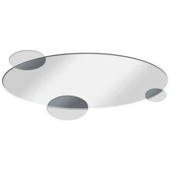 BRICOMARTEAU Miroir Mural DKD Home Decor Verre Cercles (120 X 2 X 49 Cm)