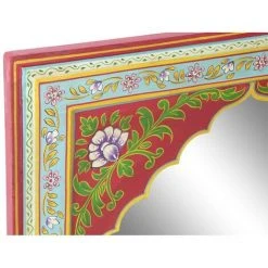 BRICOMARTEAU Miroir Mural DKD Home Decor Rouge Bois MDF (40.5 X 1.5 X 56 Cm) -Miroir Soldes Boutique 65927343 3