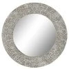 BRICOMARTEAU Miroir Mural DKD Home Decor Blanc Verre Mandala Bois De Manguier Bois MDF (76 X 4 X 76 Cm) -Miroir Soldes Boutique 65927415 1