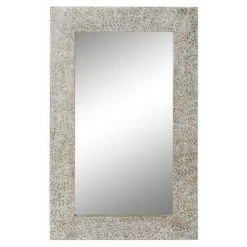 BRICOMARTEAU Miroir Mural DKD Home Decor Bois De Manguier Miroir (76.5 X 3 X 122 Cm)