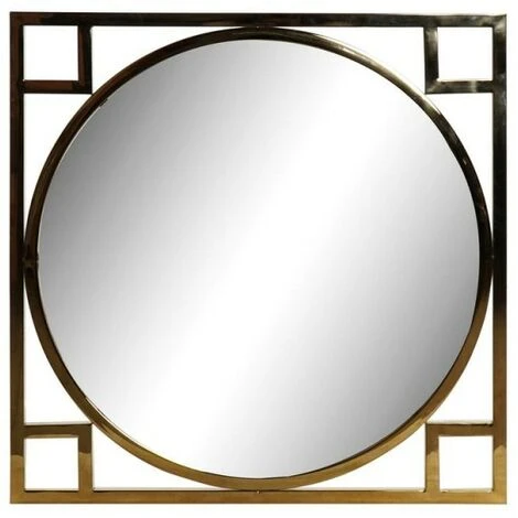 BRICOMARTEAU Miroir Mural DKD Home Decor Acier Doré (70 X 2 X 70 Cm) 3 BRICOMARTEAU Miroir Mural DKD Home Decor Acier Doré (70 X 2 X 70 Cm)