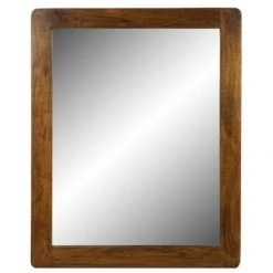 BRICOMARTEAU Miroir DKD Home Decor Marron Acacia (80 X 3 X 100 Cm)