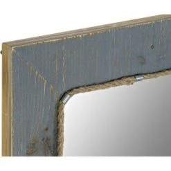 BRICOMARTEAU Miroir Mural DKD Home Decor Bleu Blanc Sapin (60 X 3.5 X 89.5 Cm) -Miroir Soldes Boutique 65927992 2