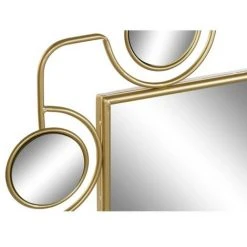 BRICOMARTEAU Miroir Mural DKD Home Decor Noir PVC Métal Doré (70 X 2 X 100 Cm) -Miroir Soldes Boutique 65928206 3