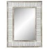 BRICOMARTEAU Miroir Mural DKD Home Decor Blanc Bois Toile (60 X 2.5 X 80 Cm) 2 BRICOMARTEAU Miroir Mural DKD Home Decor Blanc Bois Toile (60 X 2.5 X 80 Cm) -Miroir Soldes Boutique 65928485 1